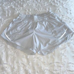 Lululemon hottie shorts, size 4 (tall), white, barely worn
